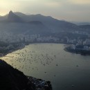 pogled na sosesko Botafogo, v ozadju kip Crista Redentorja
